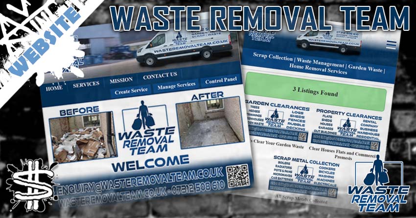 Waste Removal Team Website banner image